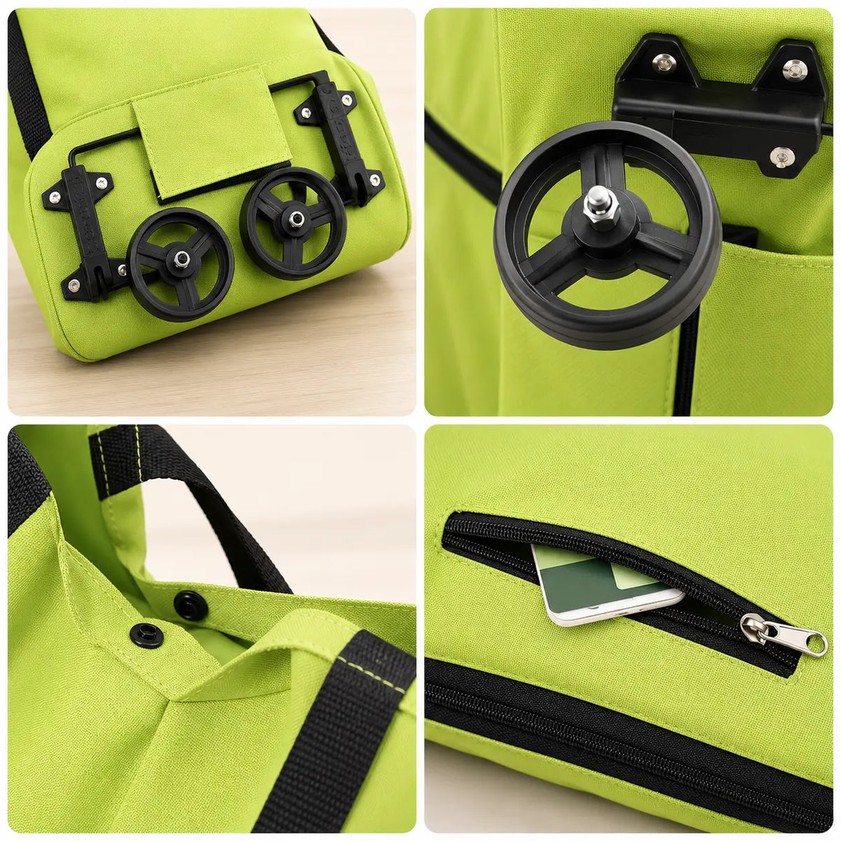2-in-1 Rolling Tote Bag
